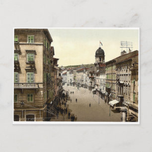 Fiume, the Corso, Croatia, Austro-Hungary classic Postcard