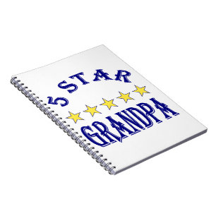 Five (5) Star Grandpa Spiral Notebook