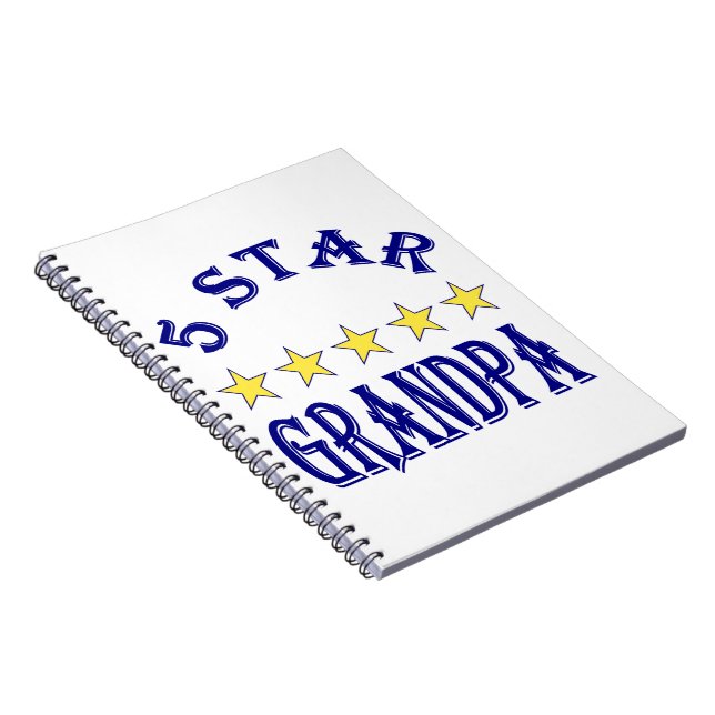 Five (5) Star Grandpa Spiral Notebook (Right Side)