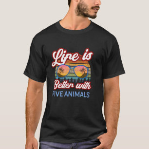 Five Animal Shaolin Sunset. Life is Better With Fi T-Shirt