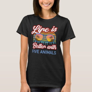 Five Animal Shaolin Sunset. Life is Better With Fi T-Shirt