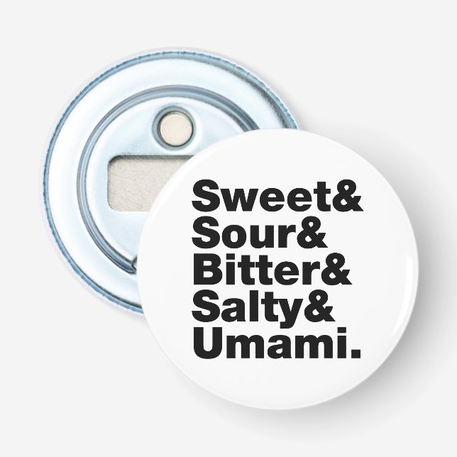 Five Basic Tastes Bottle Opener (Front)