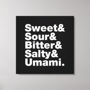 Five Basic Tastes Canvas Print
