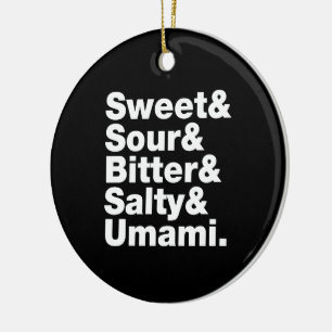 Five Basic Tastes Ceramic Tree Decoration