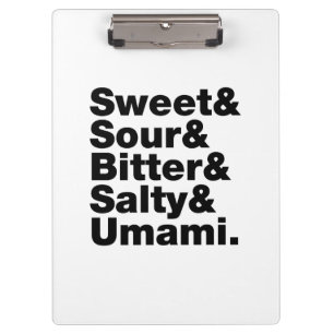 Five Basic Tastes Clipboard
