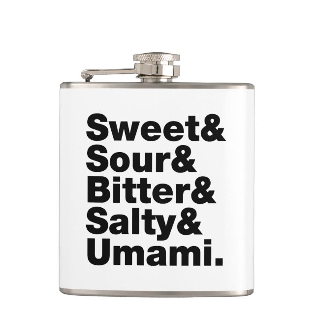 Five Basic Tastes Hip Flask (Front)