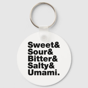 Five Basic Tastes Key Ring