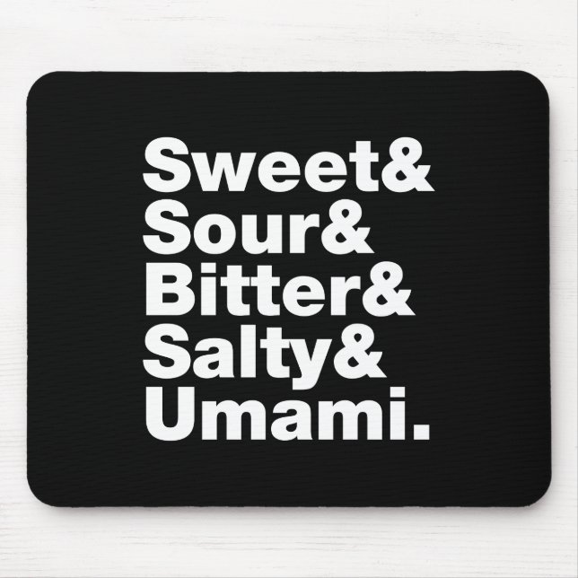 Five Basic Tastes Mouse Pad (Front)