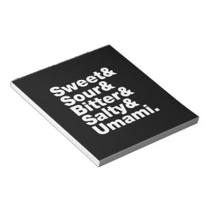 Five Basic Tastes Notepad