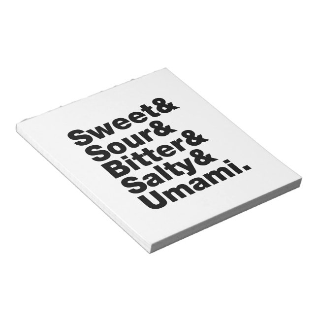 Five Basic Tastes Notepad (Angled)
