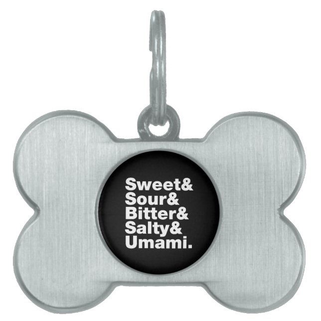 Five Basic Tastes Pet ID Tag (Front)