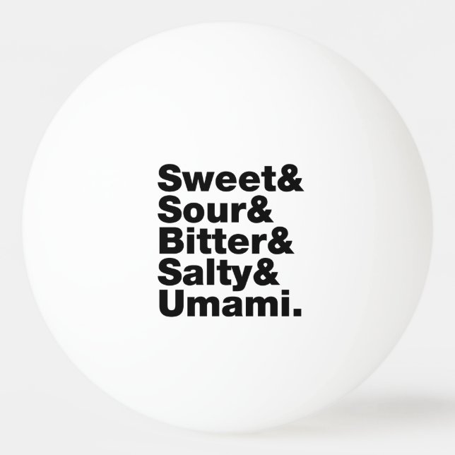 Five Basic Tastes Ping Pong Ball (Front)