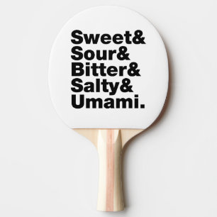 Five Basic Tastes Ping Pong Paddle