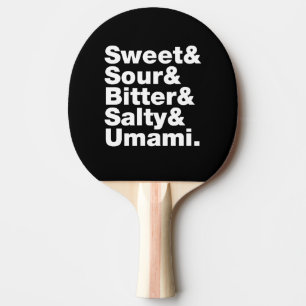 Five Basic Tastes Ping Pong Paddle