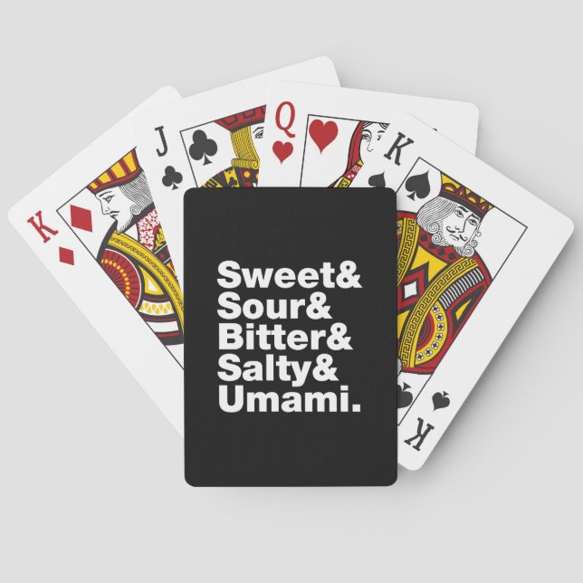 Five Basic Tastes Playing Cards (Back)