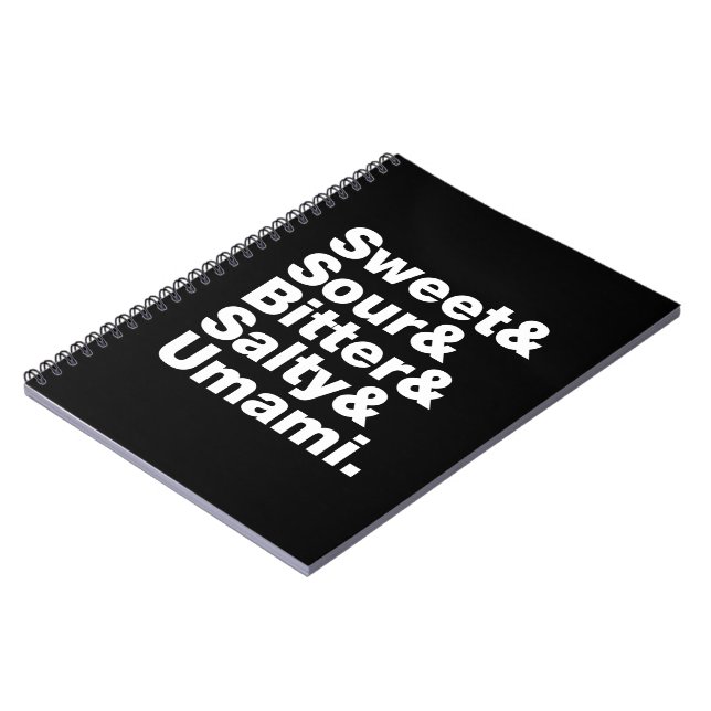 Five Basic Tastes Spiral Notebook (Left Side)
