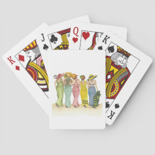 Five Beach Babes Playing Cards