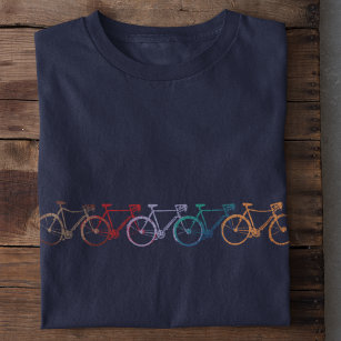 five bikes of different colours cool T-Shirt