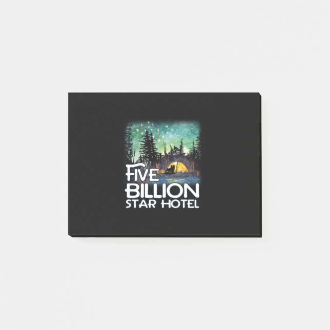 Five Billion Star Hotel Camping Post-it Notes (Front)