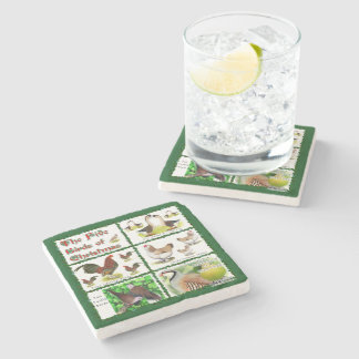 Five Birds of Christmas Stone Coaster