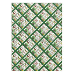 Five Birds of Christmas Tablecloth