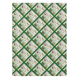 Five Birds of Christmas Tablecloth