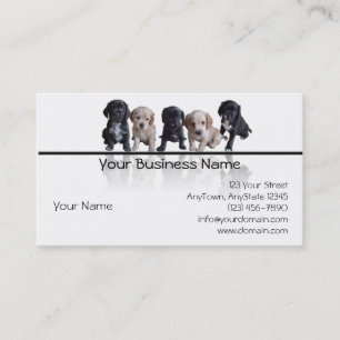 Five Black and Tan Cocker Spaniel Puppies Business Card