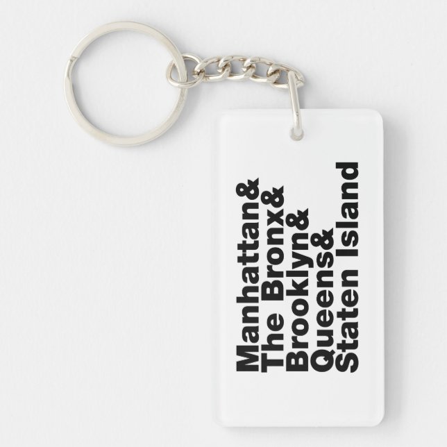 Five Boroughs ~ New York City Key Ring (Front)
