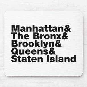 Five Boroughs ~ New York City Mouse Pad