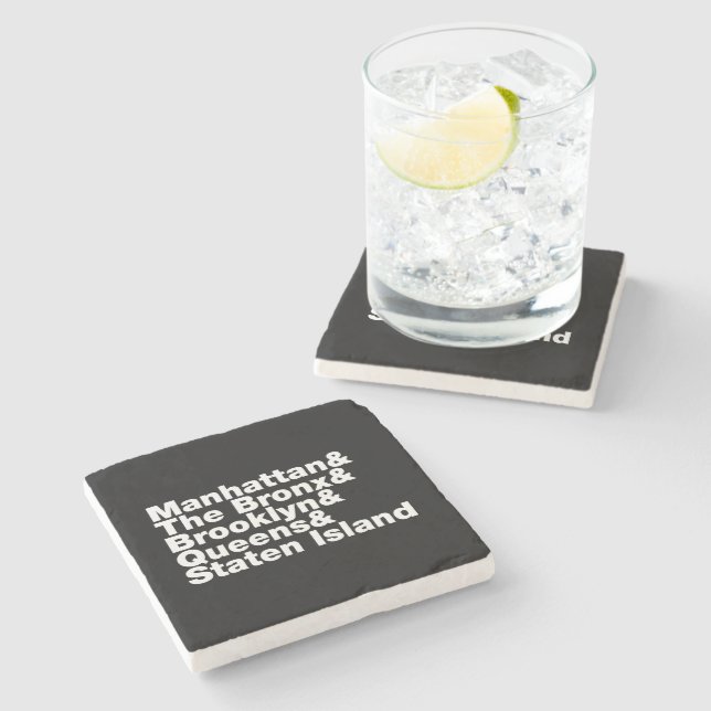 Five Boroughs ~ New York City Stone Coaster (Side)