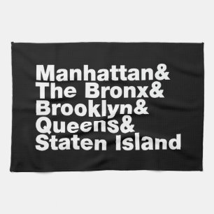 Five Boroughs ~ New York City Tea Towel