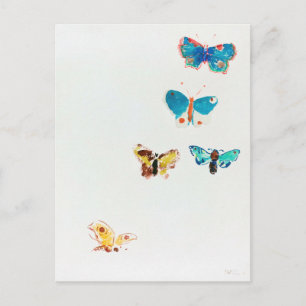 Five Butterflies, Redon Postcard