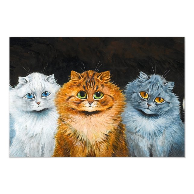 Five Cats by Louis Wain Photo Print (Front)