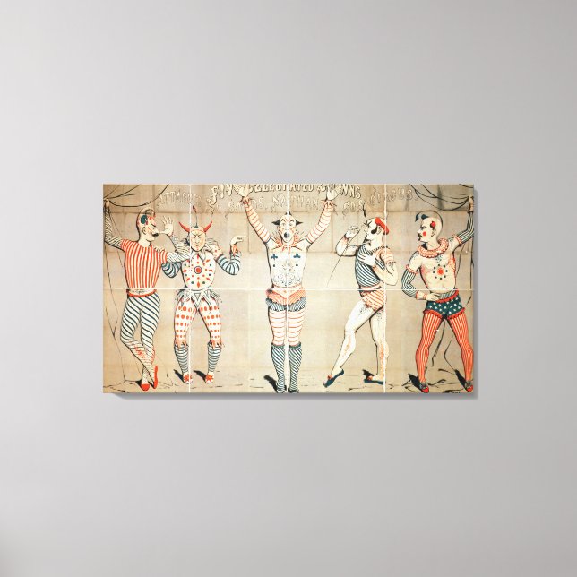 Five Celebrated Clowns Attached to Sands Canvas Print (Front)