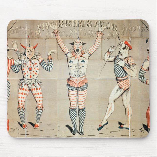 Five Celebrated Clowns Attached to Sands Mouse Pad (Front)