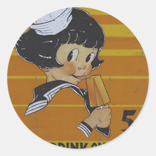 Five Cent Popsicles Classic Round Sticker