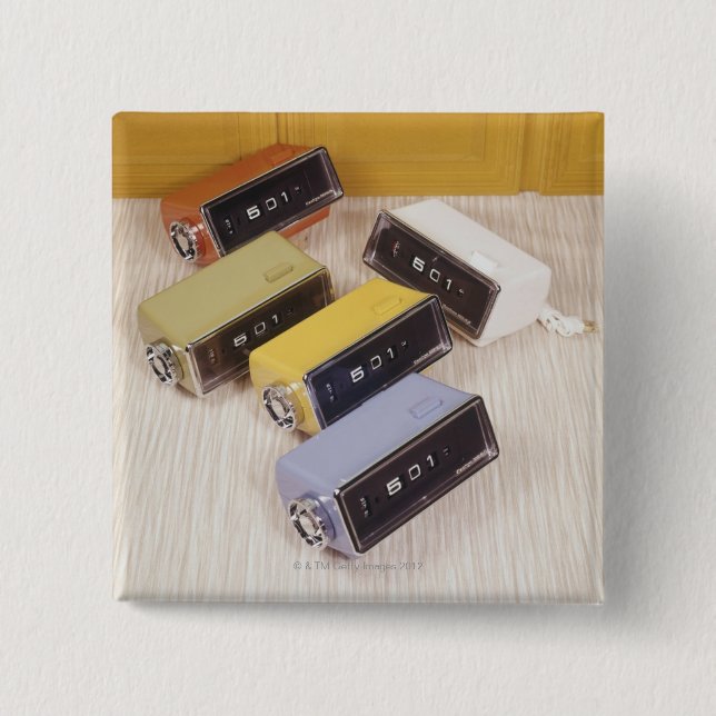 Five Clocks 15 Cm Square Badge (Front)