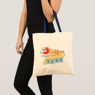 five coffees and a book tote bag