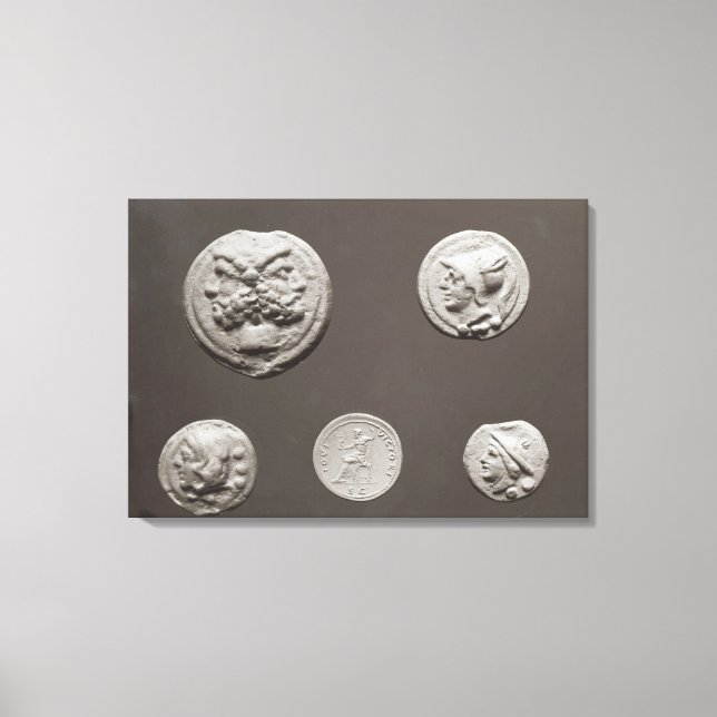 Five coins canvas print (Front)