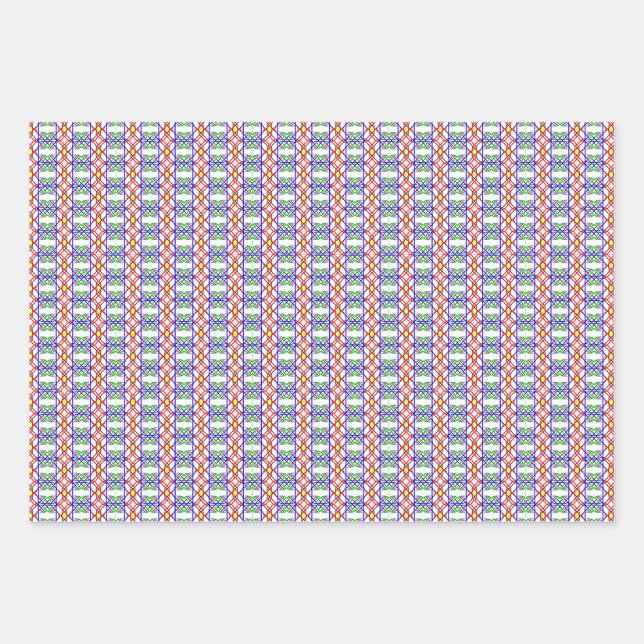 Five Colour Boogie Wrapping Paper Sheet (Front)