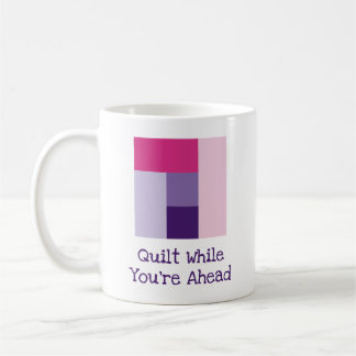 Five Colour Quilting Pun Log Cabin Quilt Block Coffee Mug