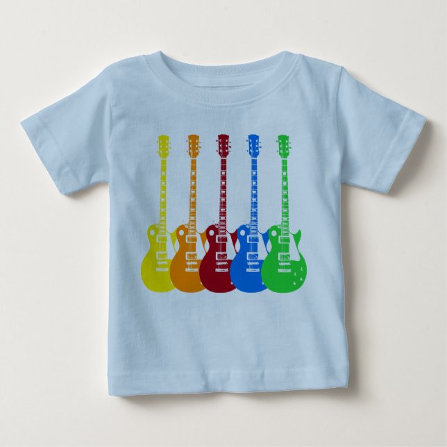 Five Colourful Electric Guitars  Baby T-Shirt (Front)