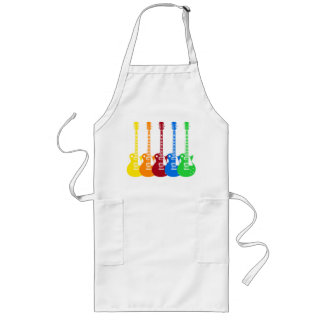 Five Colourful Electric Guitars  Long Apron
