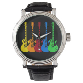 Five Colourful Electric Guitars  Watch