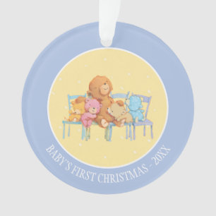 Five Cuddly and Colourful Bears On Chairs Ornament
