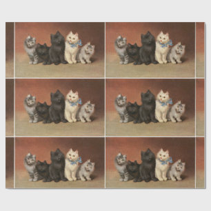 Five Cute Kittens Wrapping Paper