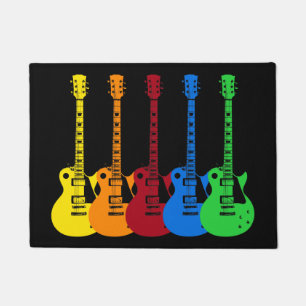 Five Electric Guitars Doormat