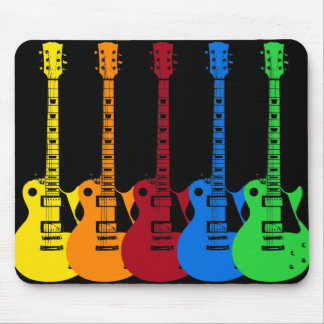 Five Electric Guitars Mouse Pad