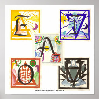 Five Elements and Vowels Poster