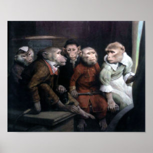 Five Fancy Monkeys Poster